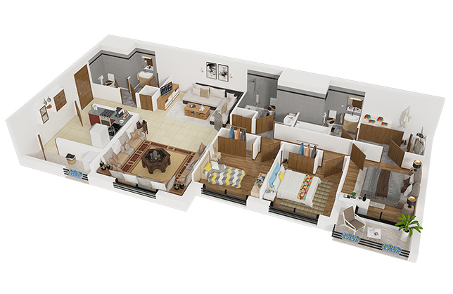 plan appartement 3d